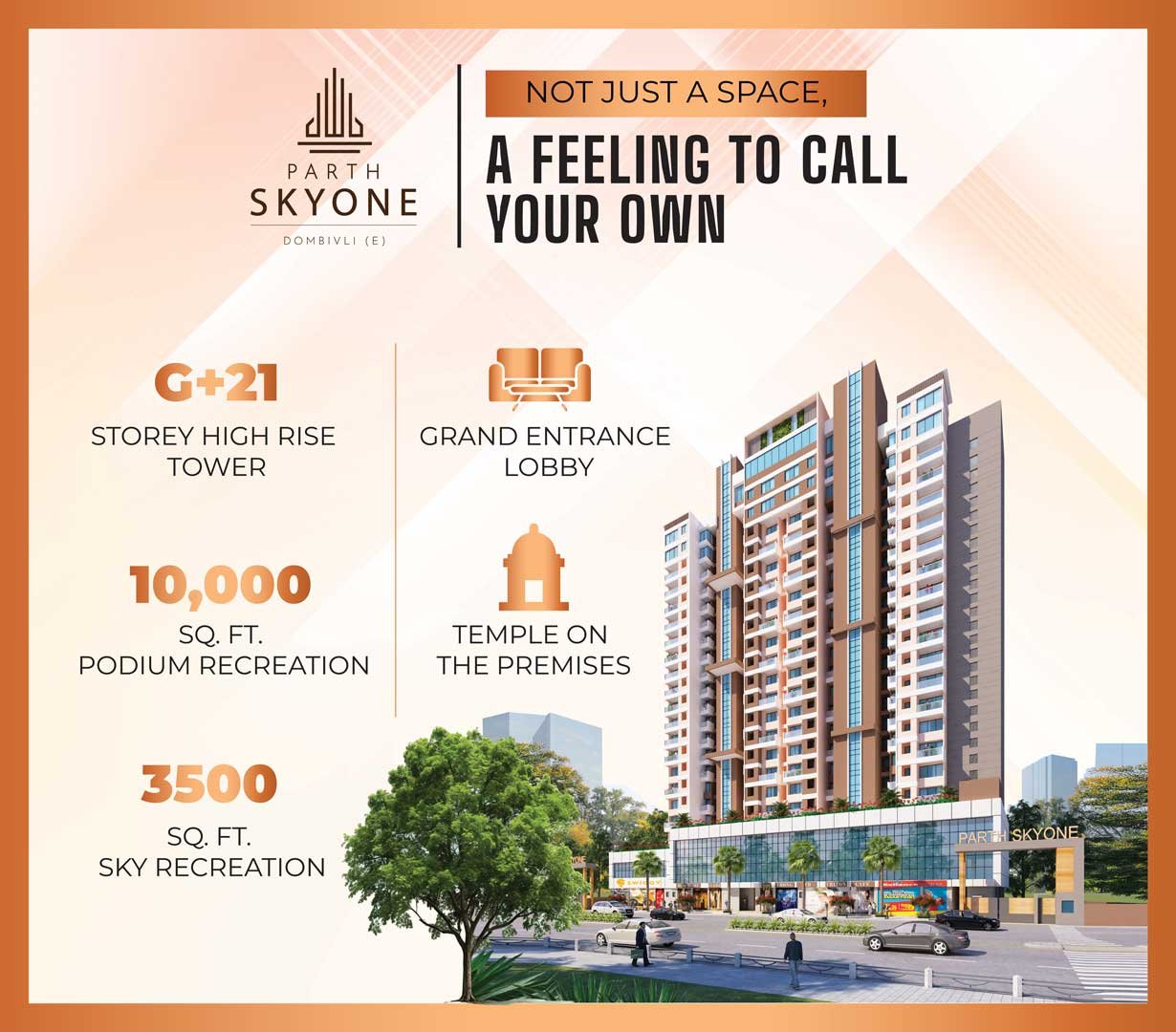 1 BHK 470 sq.ft Floor Plan